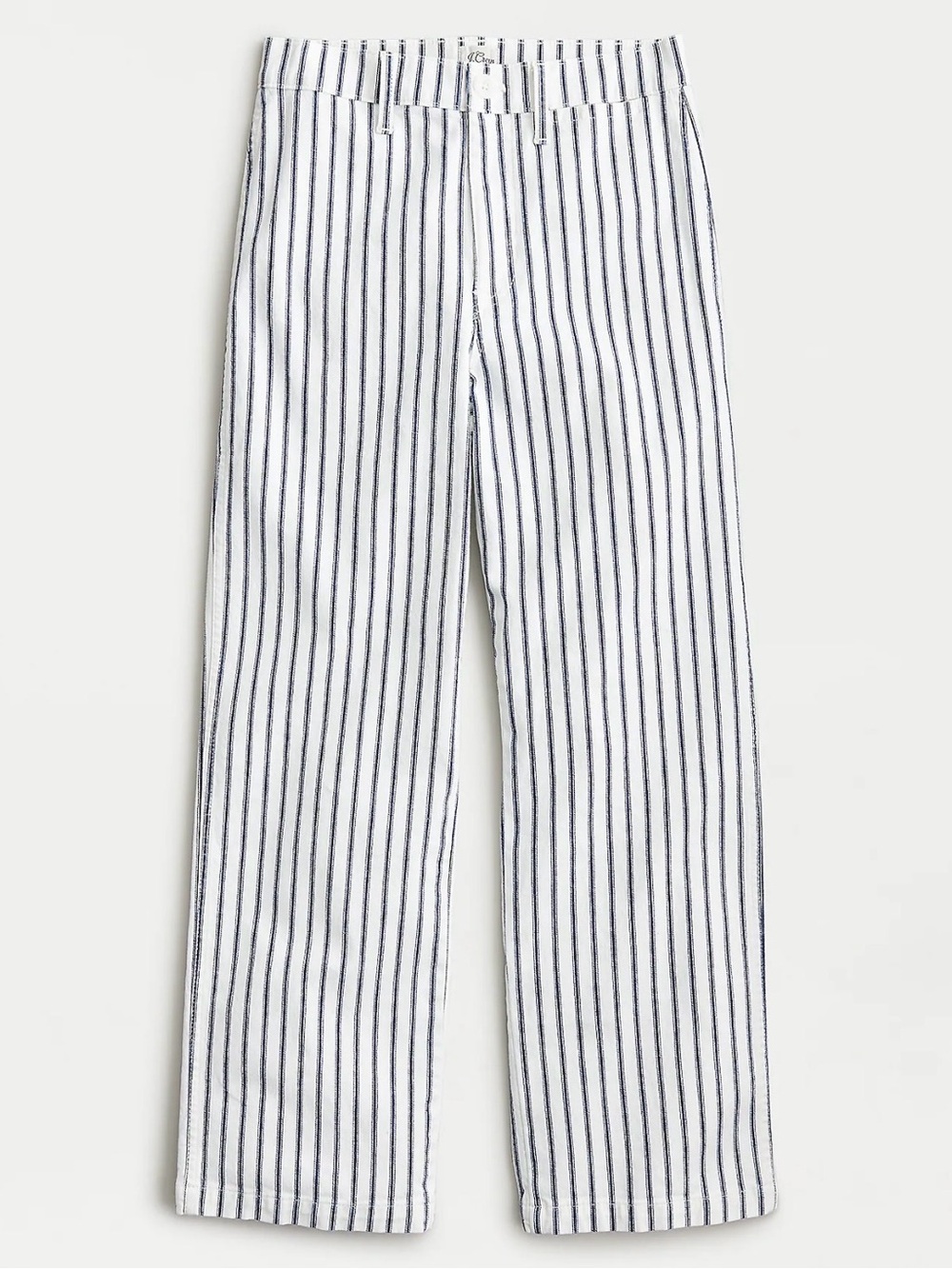J Crew Striped HighRise Wide Leg Pants with Nautical Pinstripes
